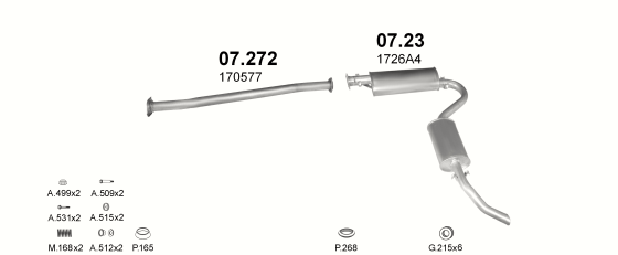 Auspuffanlage für FIAT DUCATO II 2.5 D (2.5 D)