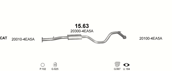 Auspuffanlage für NISSAN QASHQAI 1.2 (1.2 DIG-T 2WD)
