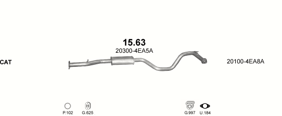 Auspuffanlage für NISSAN QASHQAI 1.6 (1.6 DIG-T 2WD)