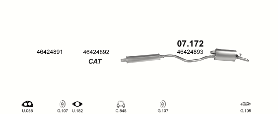 Auspuffanlage für FIAT PUNTO 1.2 (75)