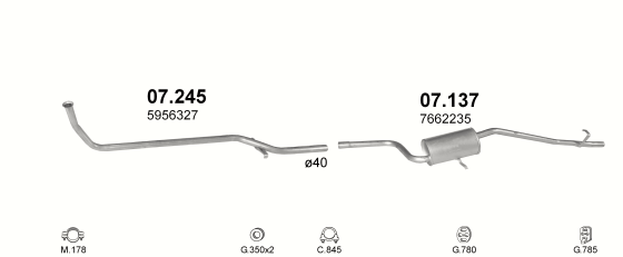 Auspuffanlage für FIAT UNO 1.0 (45)