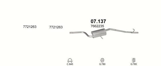 Auspuffanlage für FIAT UNO 1.0 (1.0 45 i.e.)