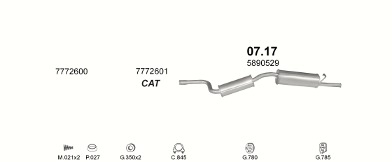 Auspuffanlage für FIAT UNO 1.1 (60)