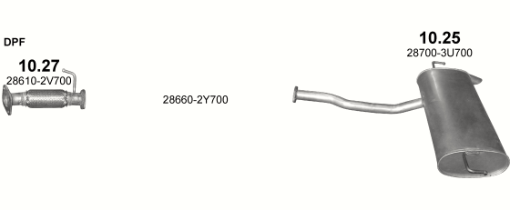 Auspuffanlage für HYUNDAI ix35 1.7 D (1.7 CRDi)