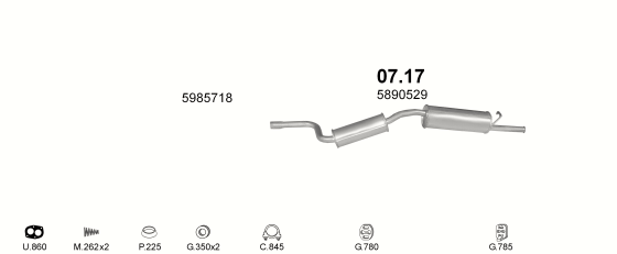 Auspuffanlage für FIAT UNO 1.3 D