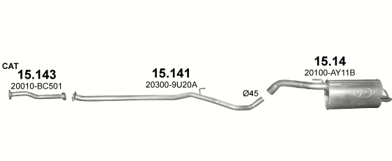 Auspuffanlage für NISSAN NOTE 1.5 D (1.5 dCi Turbo Diesel)