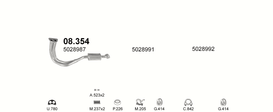 Auspuffanlage für FORD ESCORT VAN 1.3