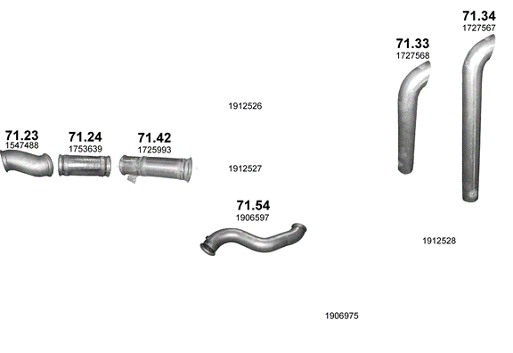 Auspuffanlage für SCANIA P, R, T 11.7 (4X2 ; 4X4 ; 6X2 ; 6X4 ; 6X6 ; 8X2 ; 8X4 ; 8X6 ; 8X8 ; 6X2/2 ; 6X2/4)