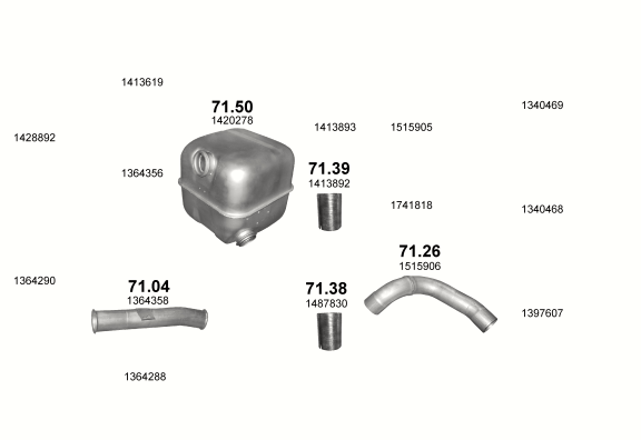 Auspuffanlage für SCANIA 4 SERIES 10.6 (DC11)