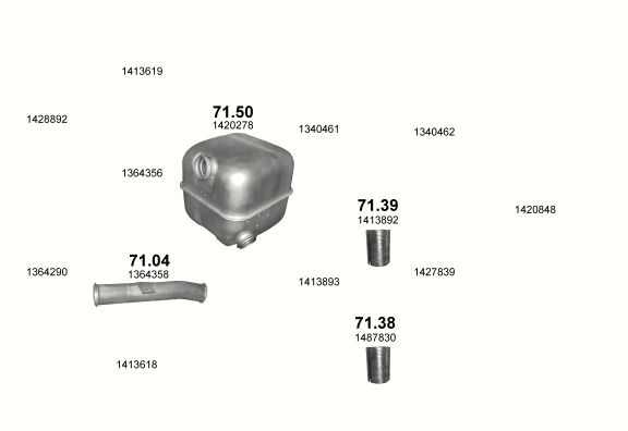 Auspuffanlage für SCANIA 4 SERIES 10.6 (DC11)