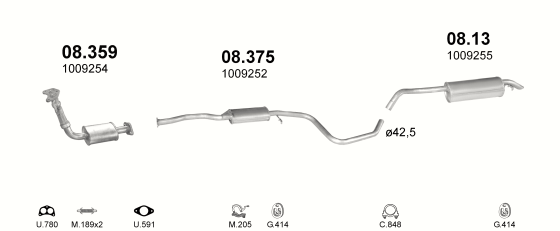 Auspuffanlage für FORD ESCORT 1.8 D