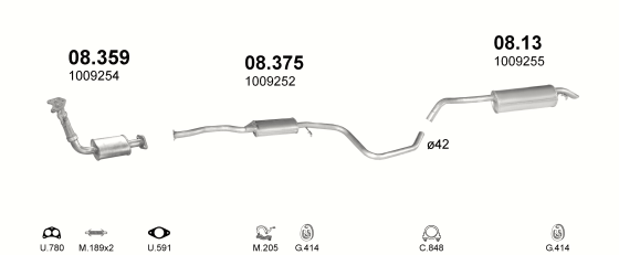 Auspuffanlage für FORD ESCORT 1.8 D