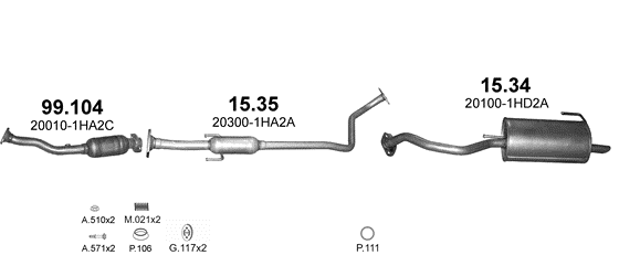 Auspuffanlage für NISSAN MICRA 1.2 (1.2i 12V)