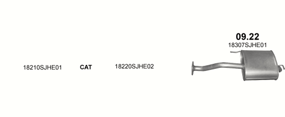 Auspuffanlage für HONDA FR-V 2.2 D (2.2 i-CTDi Diesel 16V)