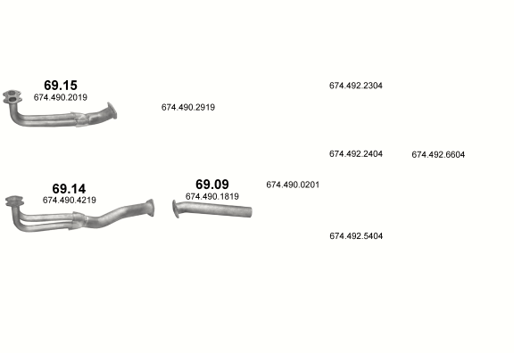 Auspuffanlage für MERCEDES O 1114 L 6.0 (4X2   OM 366   WB 4250/4900)