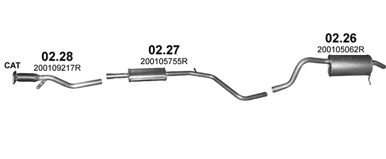 Auspuffanlage für DACIA LOGAN 1.2 TCe (1.2 TCe)
