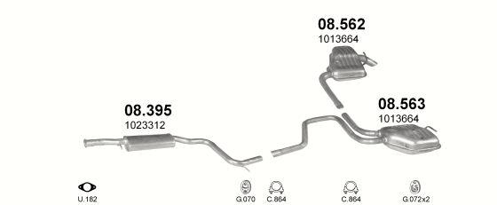 Auspuffanlage für FORD MONDEO 2.5 (2.5i V6 24V)