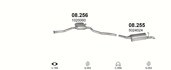 Auspuffanlage für FORD SCORPIO 2.0 (2.0i OHC)