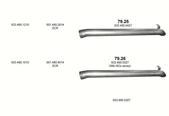 Auspuffanlage für MERCEDES INTEGRO 12.0 (4X2 / 6X2)