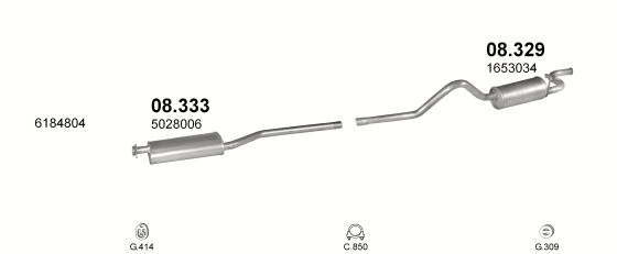 Auspuffanlage für FORD TRANSIT 2.0 (80-120 SWB)