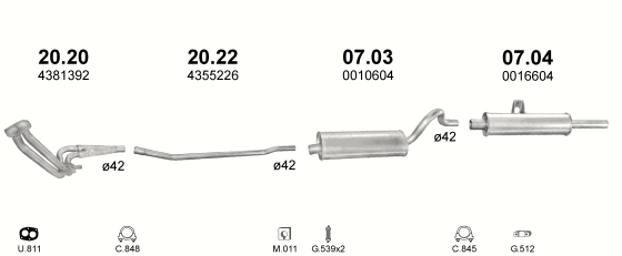 Auspuffanlage für POLONEZ 1500 1.5