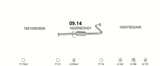 Auspuffanlage für HONDA ACCORD 1.6 (1.6 12V)