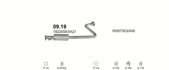 Auspuffanlage für HONDA ACCORD 2.0 (2.0 12V)