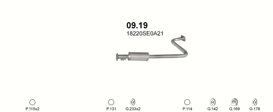 Auspuffanlage für HONDA ACCORD 2.0 (2.0 12V)