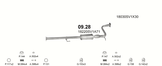 Auspuffanlage für HONDA ACCORD 2.0 (2.0i 16V)
