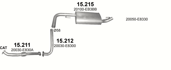 Auspuffanlage für NISSAN PATHFINDER 2.5 D (2.5 dCi)