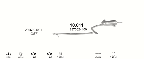 Auspuffanlage für HYUNDAI PONY 1.3 (X2)