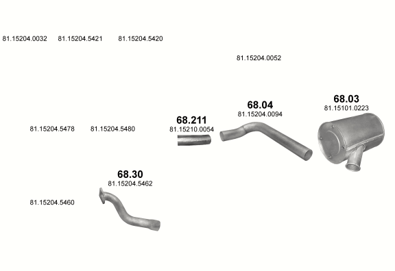 Auspuffanlage für MAN F 90 12.0 (F19)