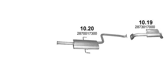 Auspuffanlage für HYUNDAI MATRIX 1.8 (1.8 16V)