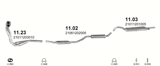 Auspuffanlage für LADA 2107 1.5