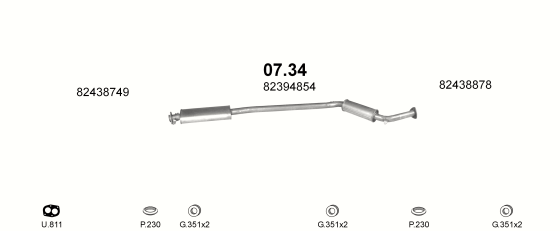 Auspuffanlage für LANCIA THEMA 2.0 (2.0 i.e. 16V MAN)