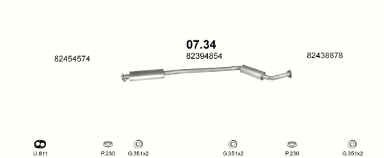 Auspuffanlage für LANCIA THEMA 2.0 (2.0 i.e. 16V AUT)