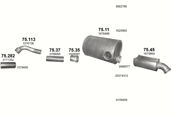 Auspuffanlage für VOLVO FM 7 7.3