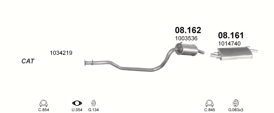 Auspuffanlage für MAZDA 121 1.3