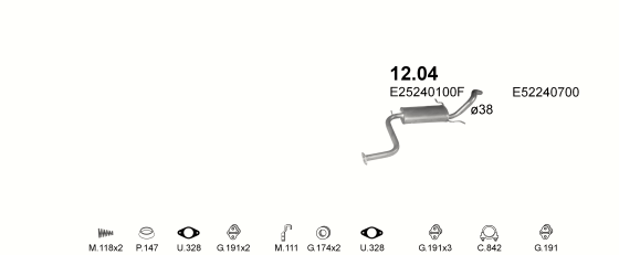 Auspuffanlage für MAZDA 323 1.3