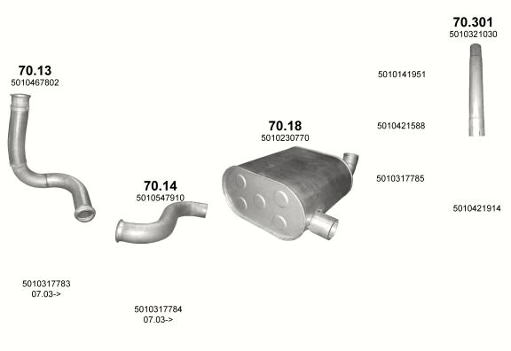 Auspuffanlage für RENAULT PREMIUM 6.1 (4X2)