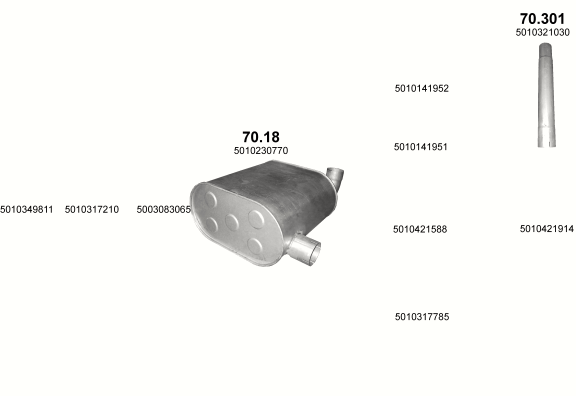 Auspuffanlage für RENAULT PREMIUM 6.1 (4X2)