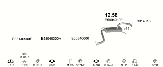 Auspuffanlage für MAZDA 323 1.5