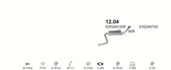 Auspuffanlage für MAZDA 323 1.5