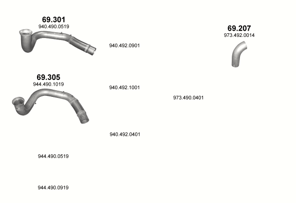 Auspuffanlage für MERCEDES AXOR 6.4 (4X2)