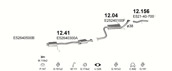 Auspuffanlage für MAZDA 323 1.5