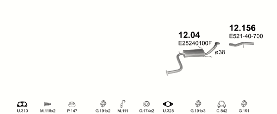 Auspuffanlage für MAZDA 323 1.5