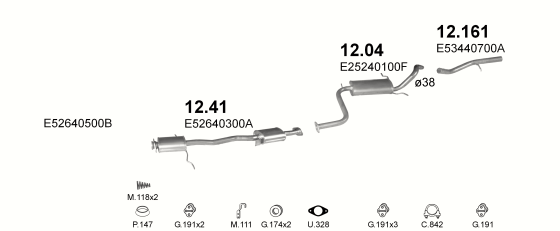 Auspuffanlage für MAZDA 323 1.5