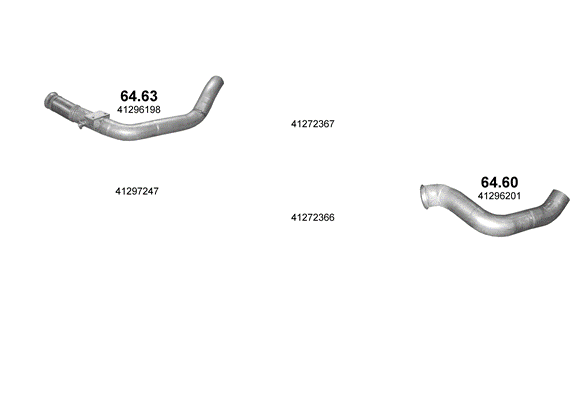Auspuffanlage für IVECO STRALIS 12.9 (4X2 ; 6X2 ; 6X2/4 ; 6X4)