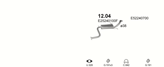 Auspuffanlage für MAZDA 323 1.7 D (1.7 D BF)