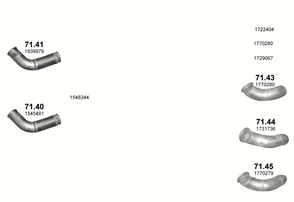 Auspuffanlage für SCANIA P, R, T 15.6 (DC 16    R500/R560/R620)